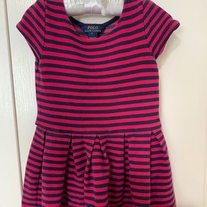 Polo by Ralph Lauren Navy BluenPink striped Dress